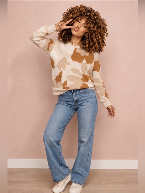 Sweaters - Cynthia Rowley Retro Floral Knit Sweater Size Small